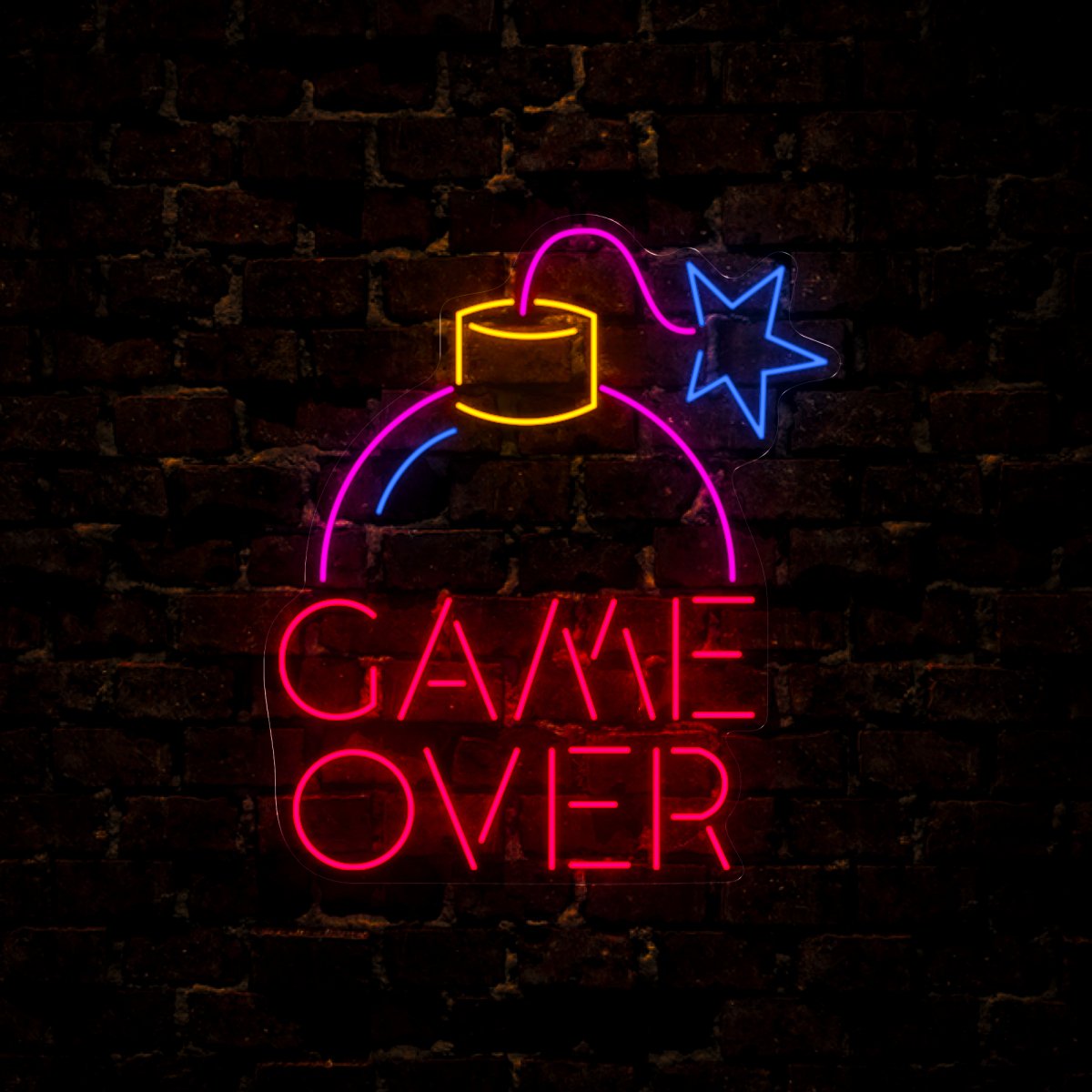 Game Over Neon Sign - Reels Custom