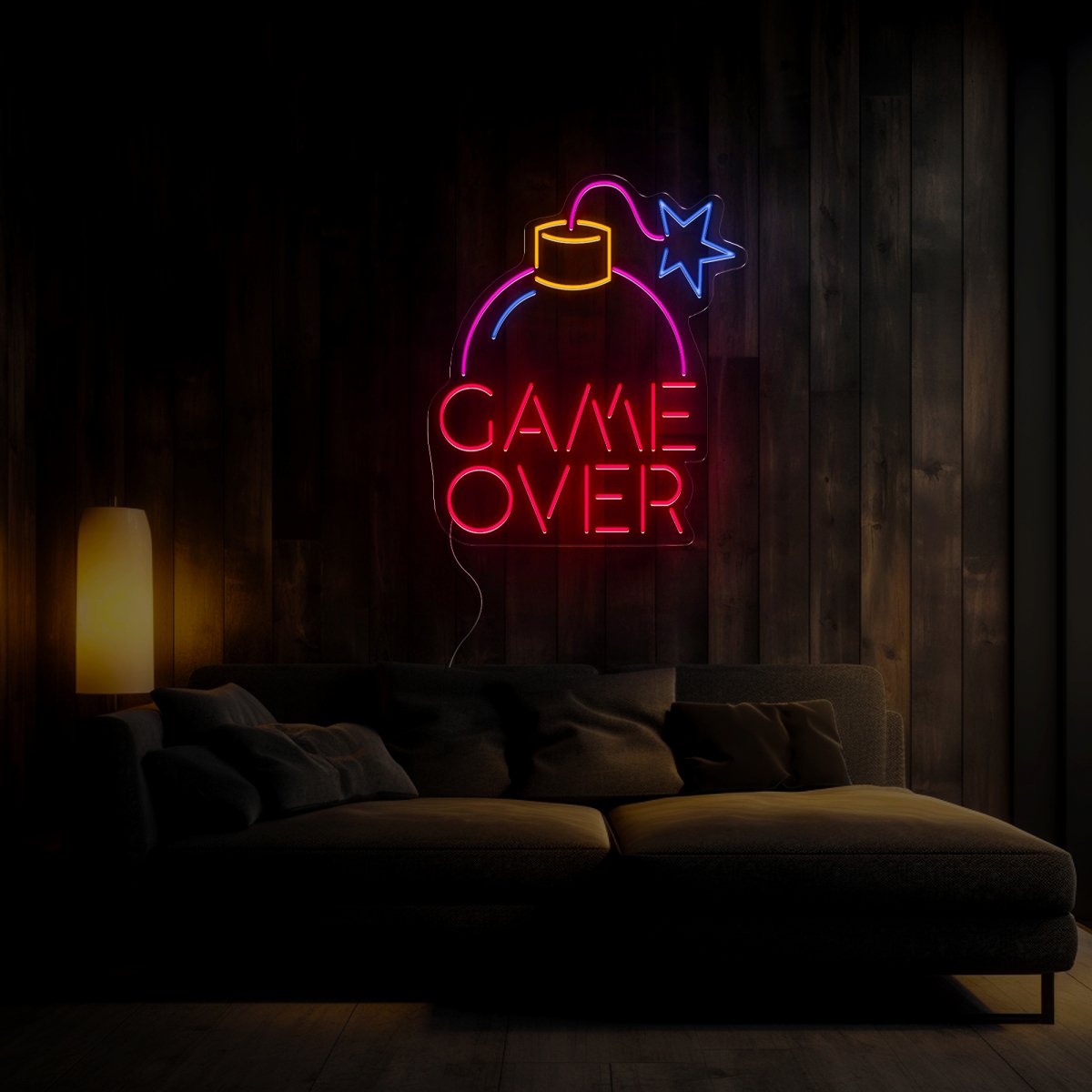 Game Over Neon Sign - Reels Custom