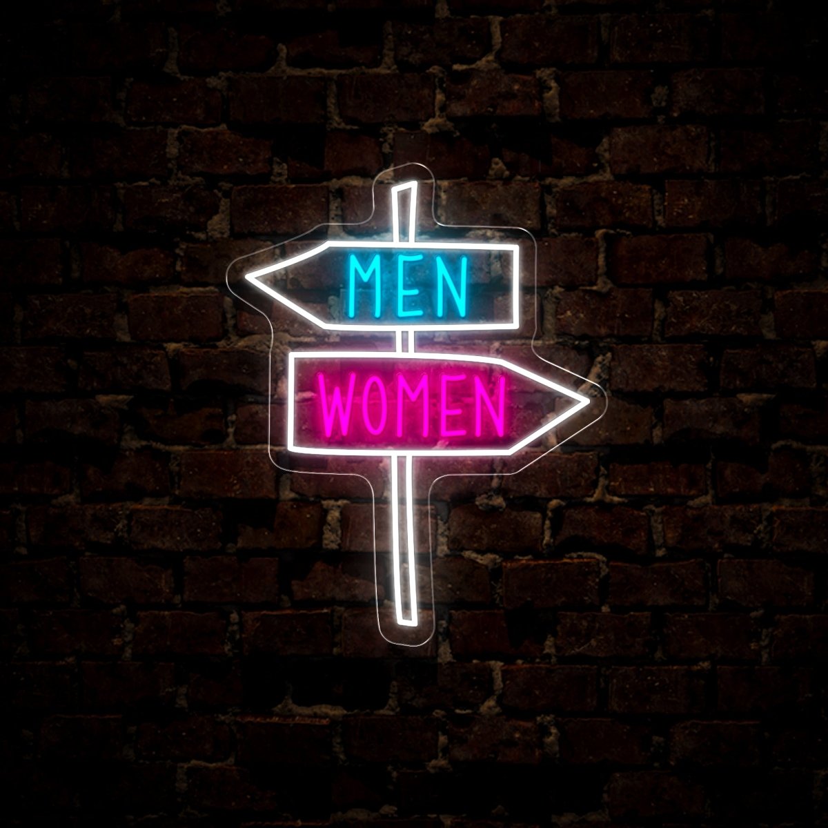 Gender Direction Board Neon Sign - Reels Custom