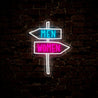 Gender Direction Board Neon Sign - Reels Custom