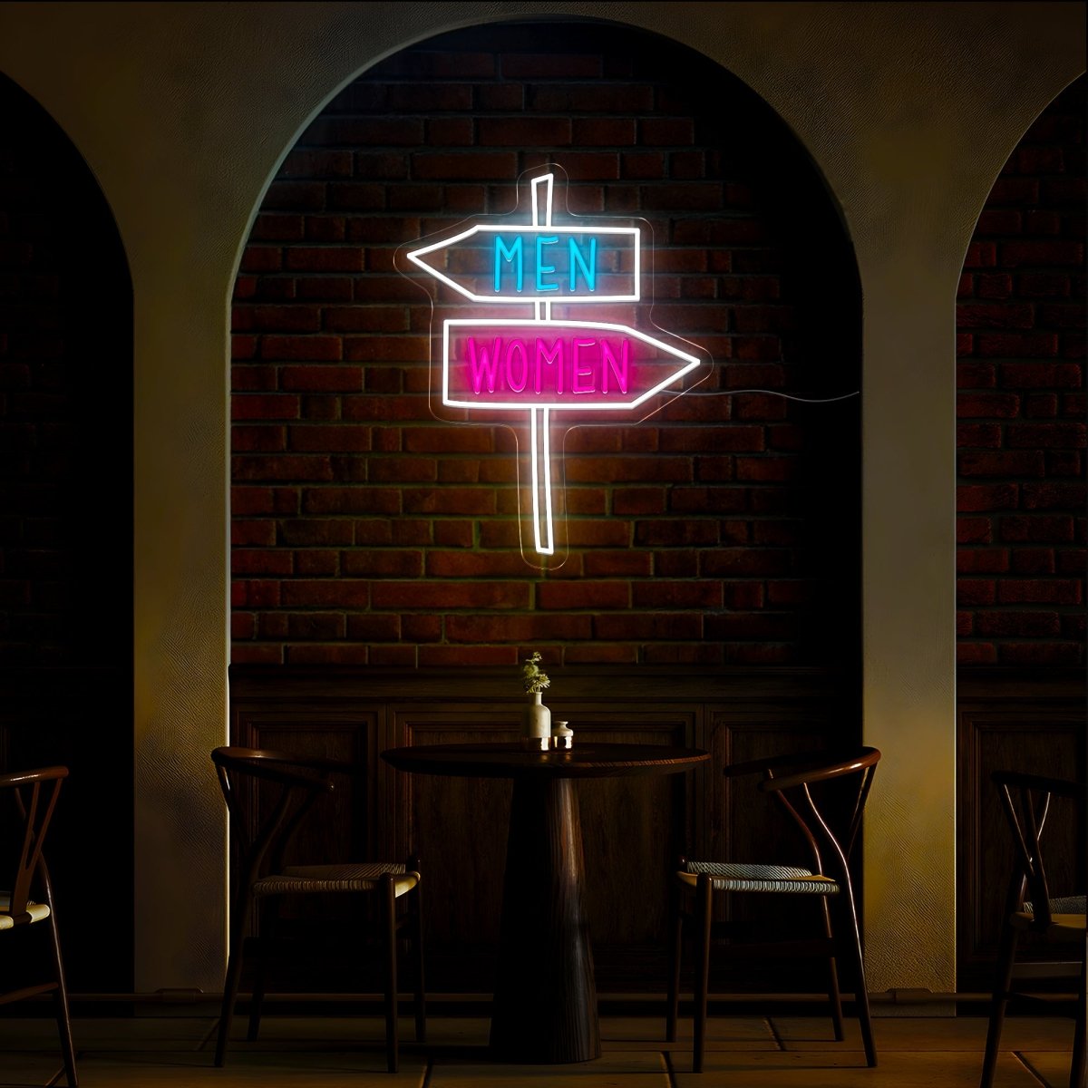 Gender Direction Board Neon Sign - Reels Custom