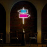 Gender Direction Board Neon Sign - Reels Custom