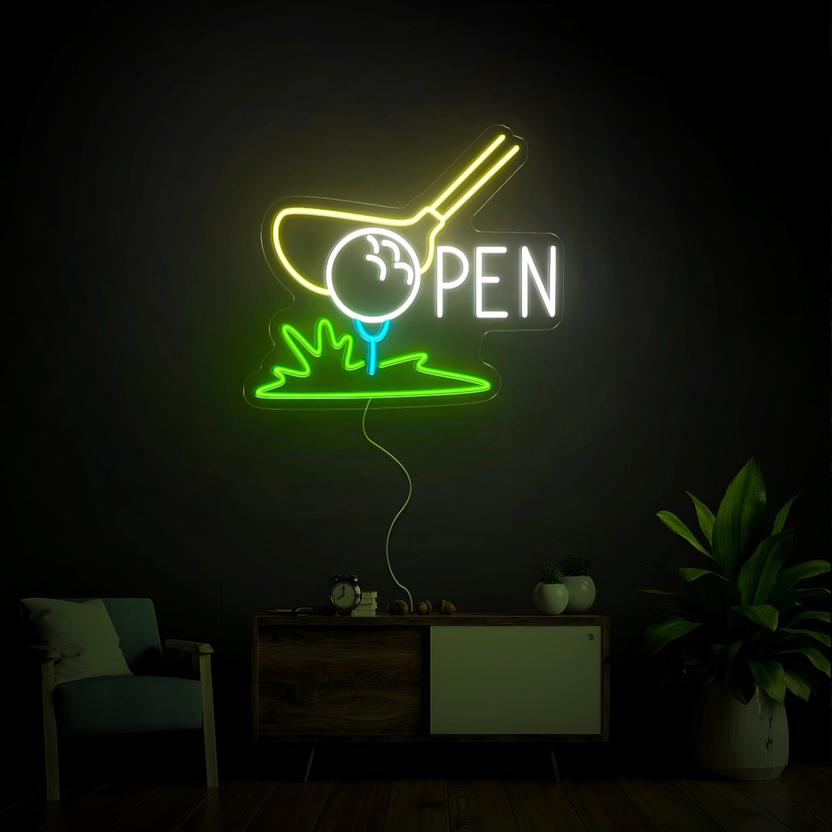 Golf Open Neon Sign - Reels Custom