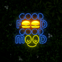 Good Food Good Mood Artwork Neon Sign - Reels Custom