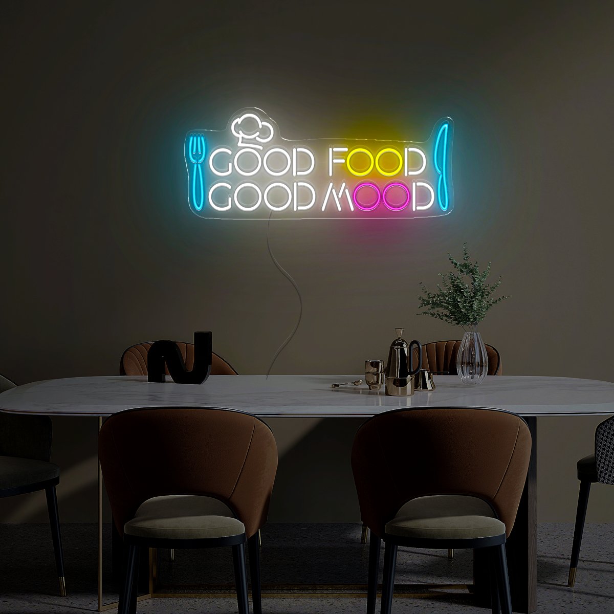 Good Food, Good Mood Neon Sign - Reels Custom