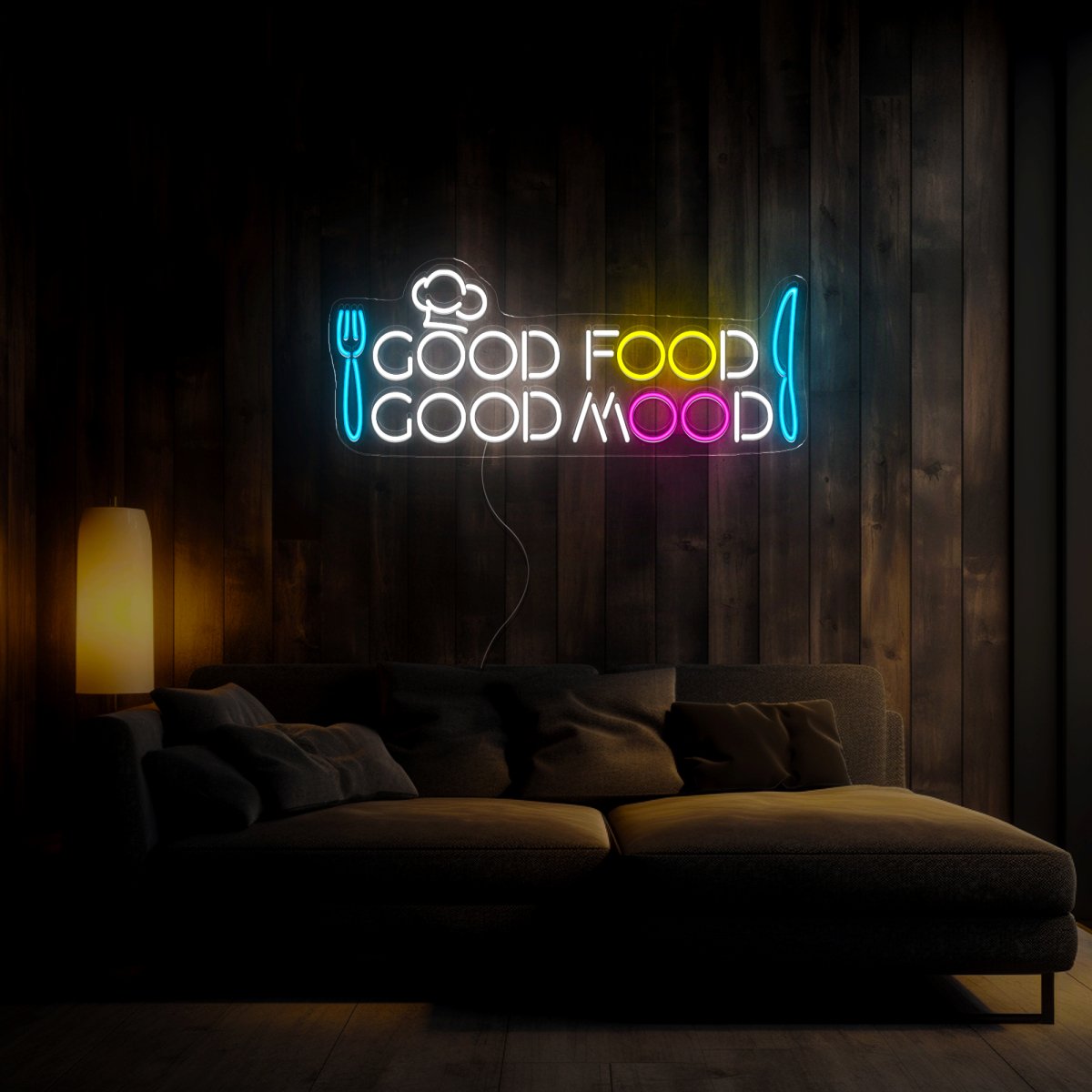 Good Food, Good Mood Neon Sign - Reels Custom