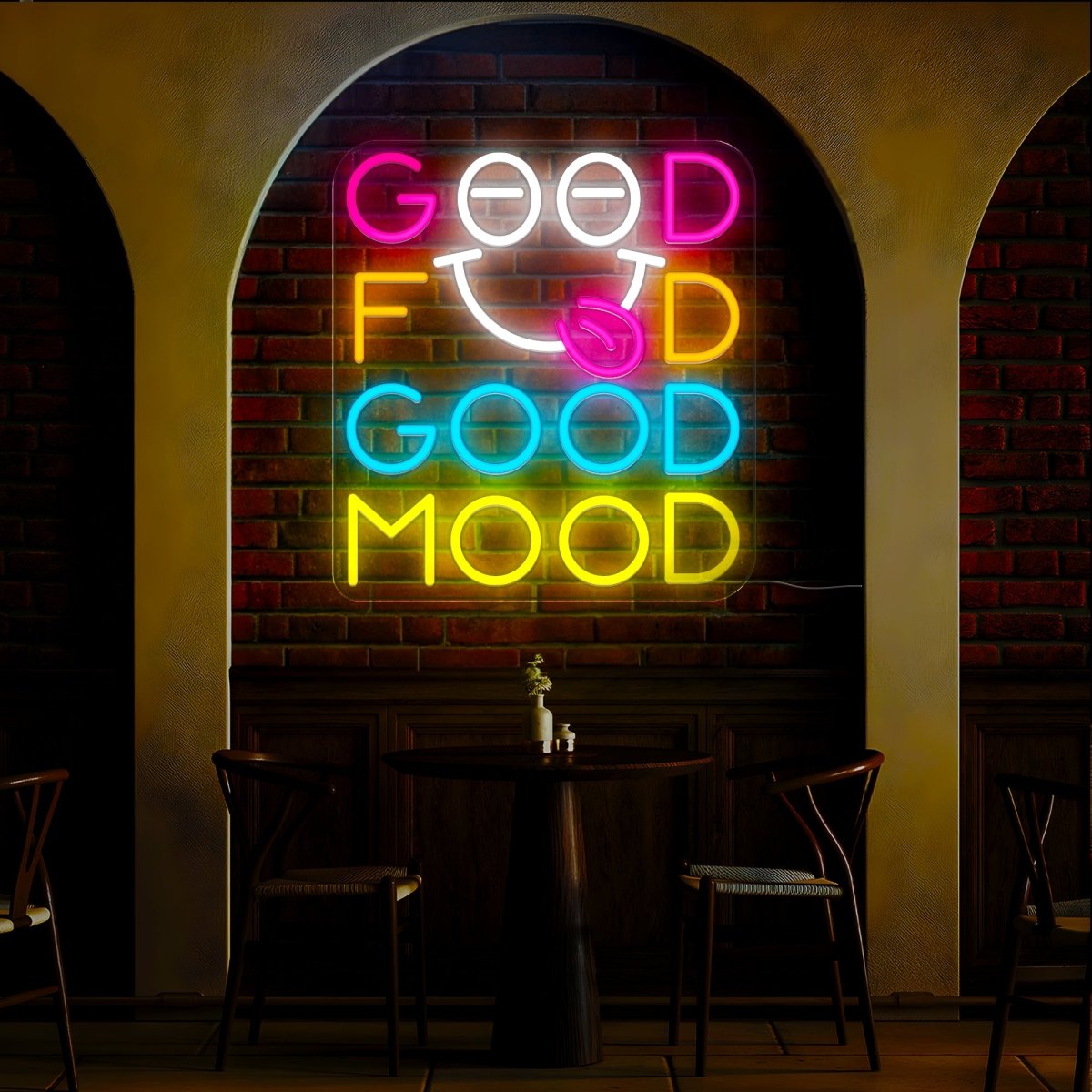 Good Food Good Mood Neon Sign - Reels Custom