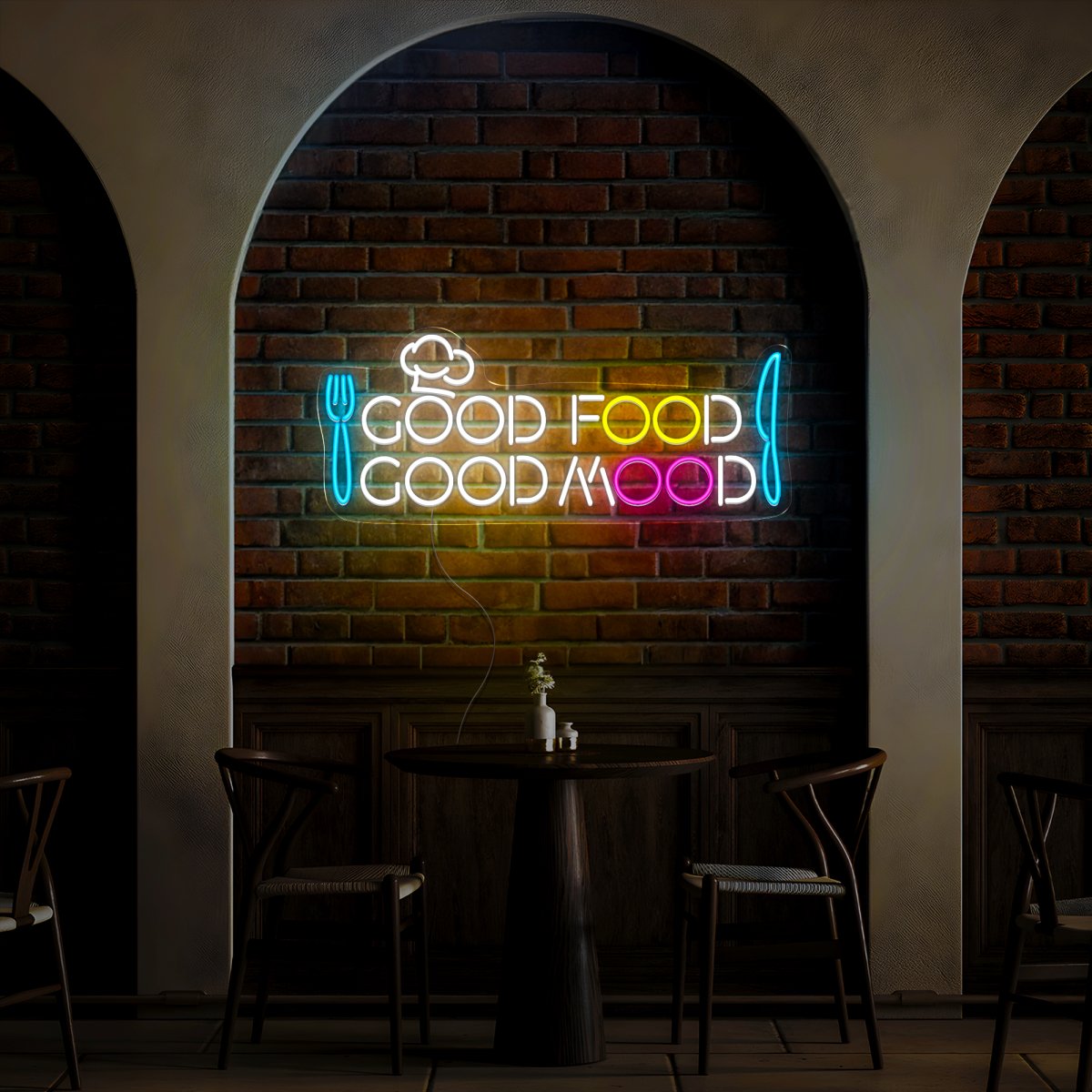 Good Food, Good Mood Neon Sign - Reels Custom