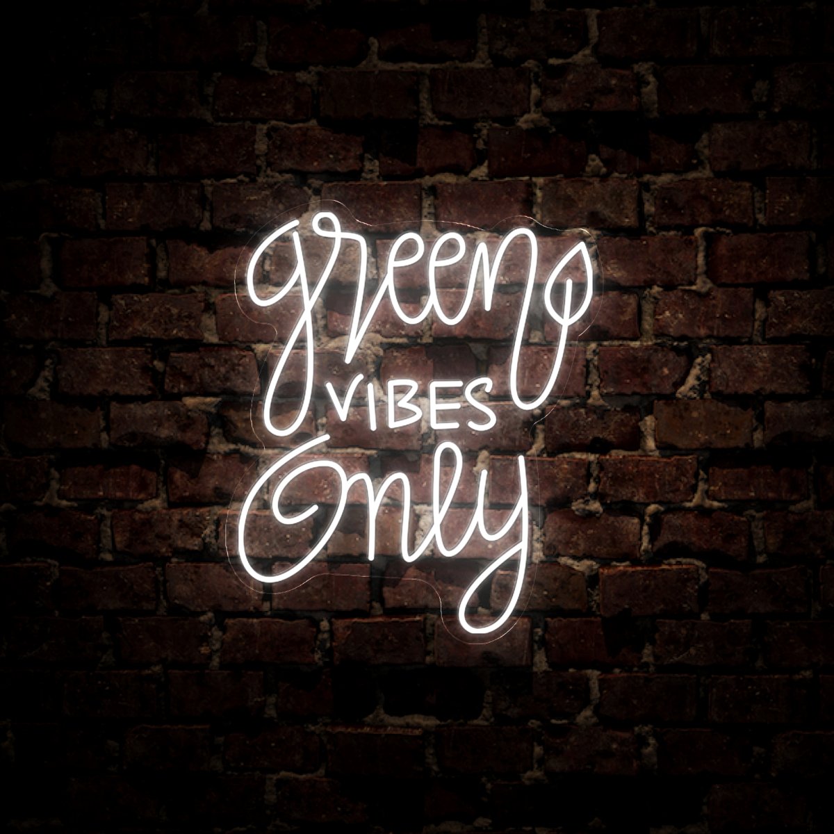 Green Vibes Only Neon Sign - Reels Custom