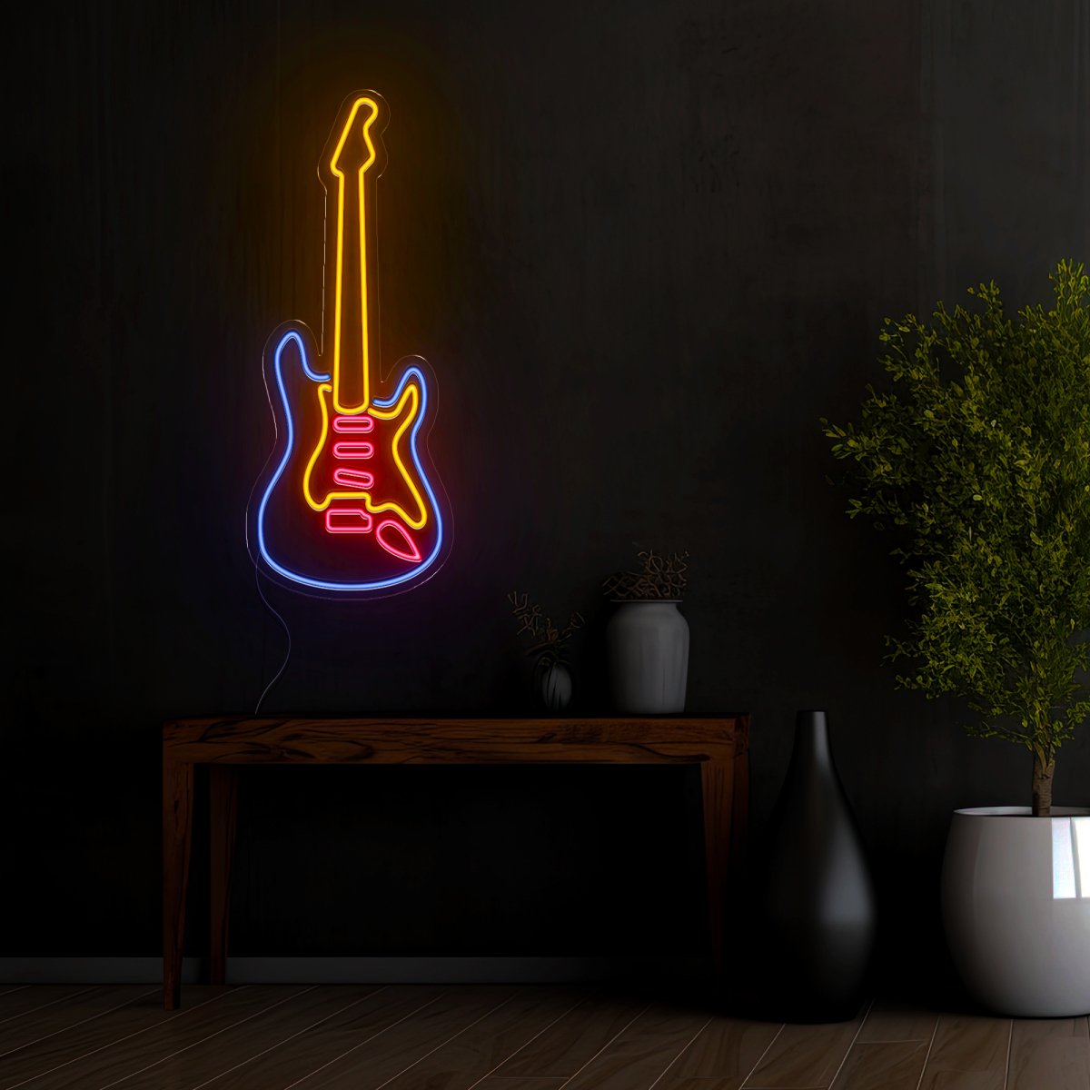 Guitar Led Neon Sign - Reels Custom