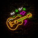 Guitar Led Neon Sign - Reels Custom