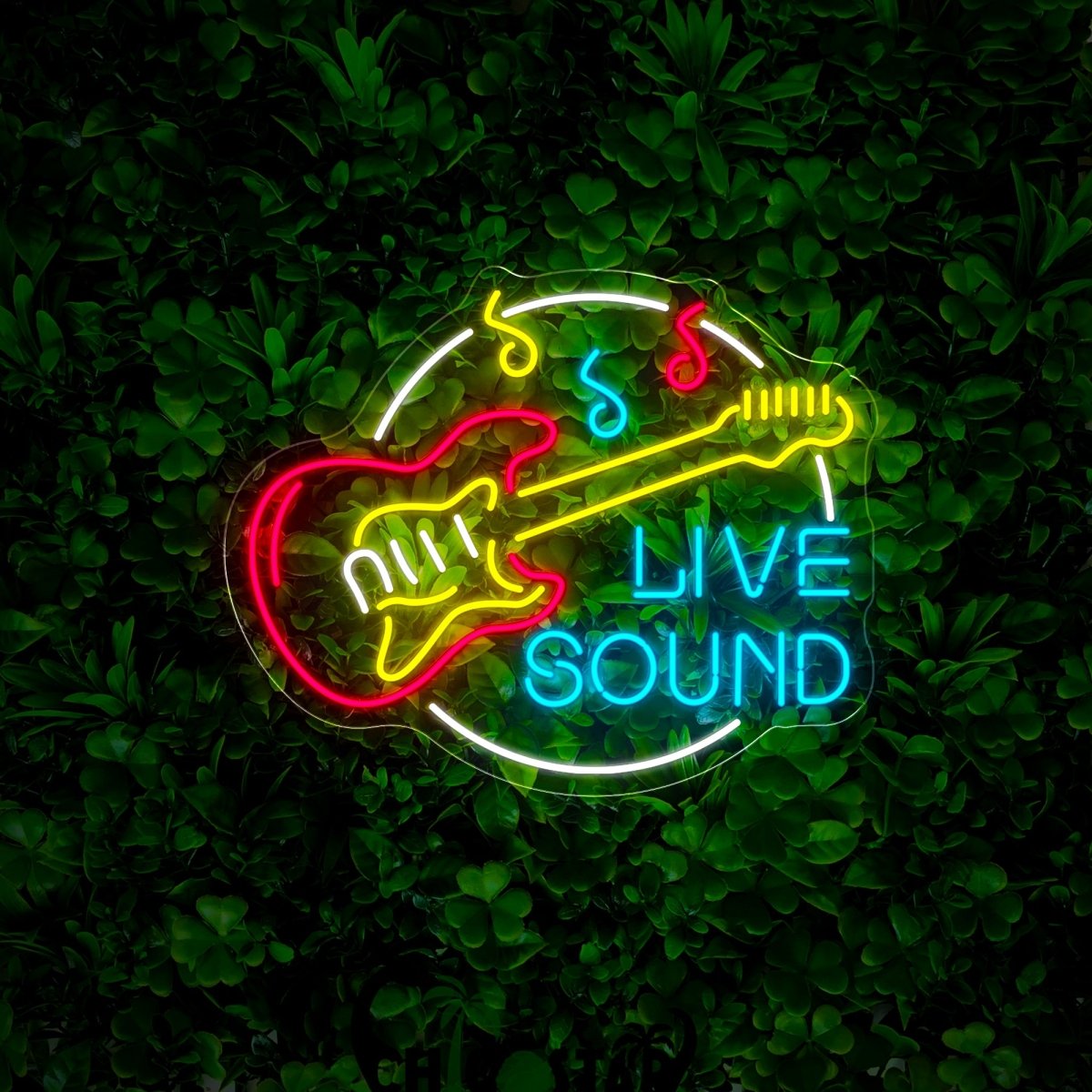 Guitar Live Sound Led Neon Sign - Reels Custom
