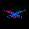 Gun Neon Signs AK 47 Neon Sign For Gamers - Reels Custom