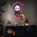 Halloween Ghost Pumpkin Artwork Led Neon Sign - Reels Custom
