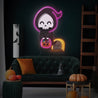 Halloween Ghost Pumpkin Artwork Led Neon Sign - Reels Custom