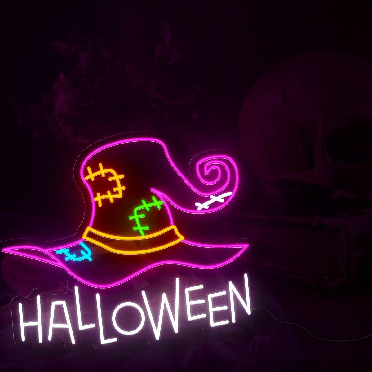 Halloween Hat Neon Sign - Reels Custom