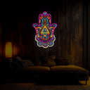 Hamsa Hand Artwork Neon Sign - Reels Custom