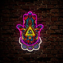 Hamsa Hand Artwork Neon Sign - Reels Custom