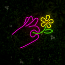 Hand Flower Led Neon Sign - Reels Custom