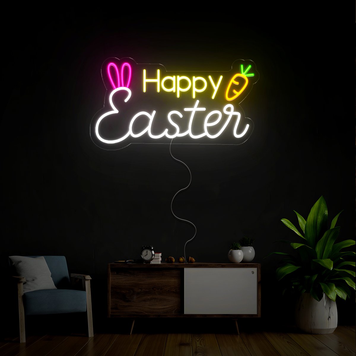Happy Easter Neon Sign - Reels Custom