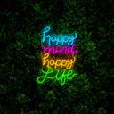 Happy Mind Happy Life Neon Sign - Reels Custom