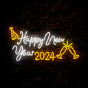 Happy New Year 2024 Neon Sign - Reels Custom