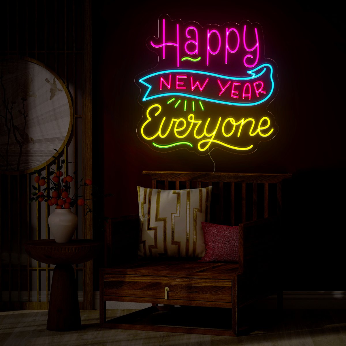 Happy New Year Everyone Neon Sign - Reels Custom
