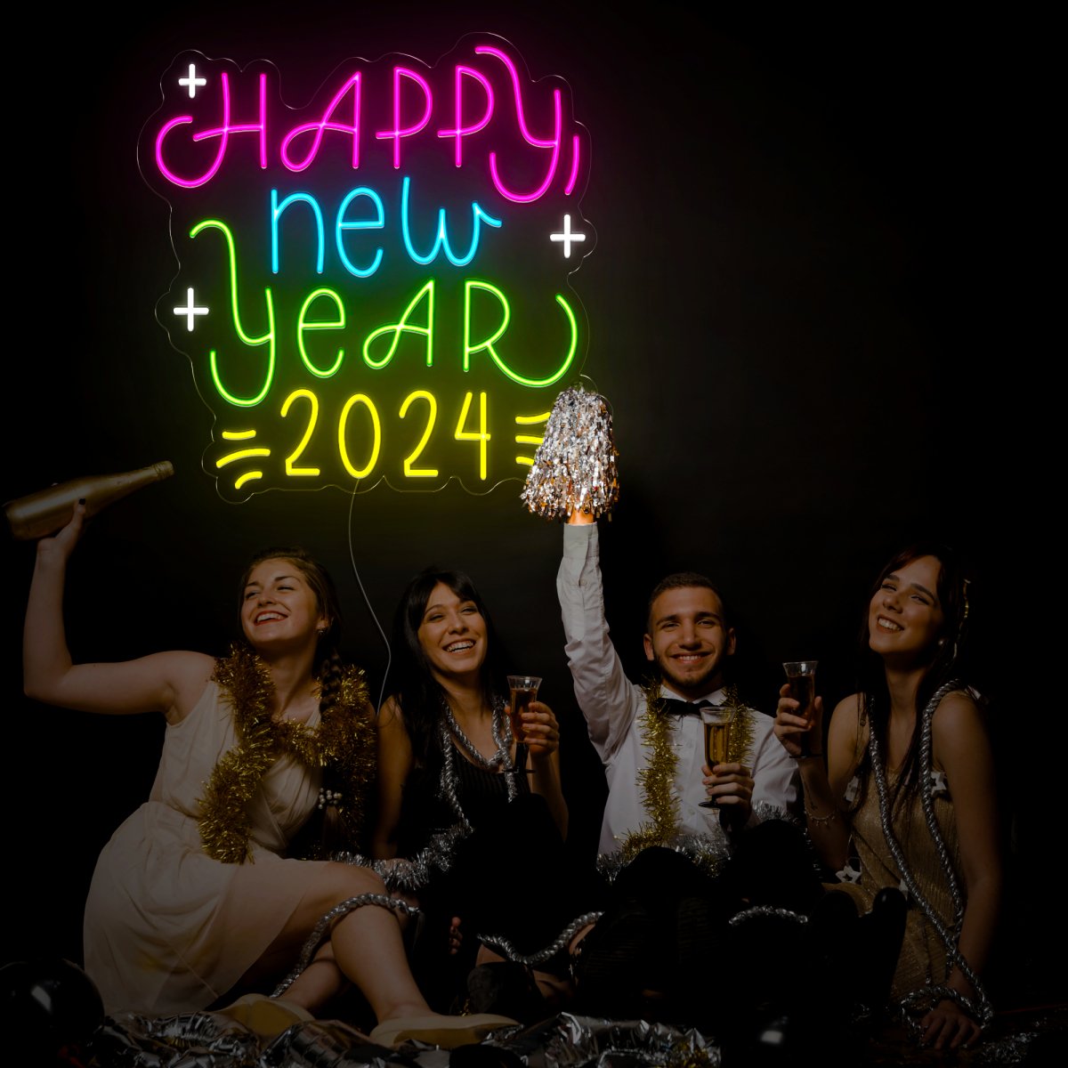 Happy New Year Neon Sign - Reels Custom