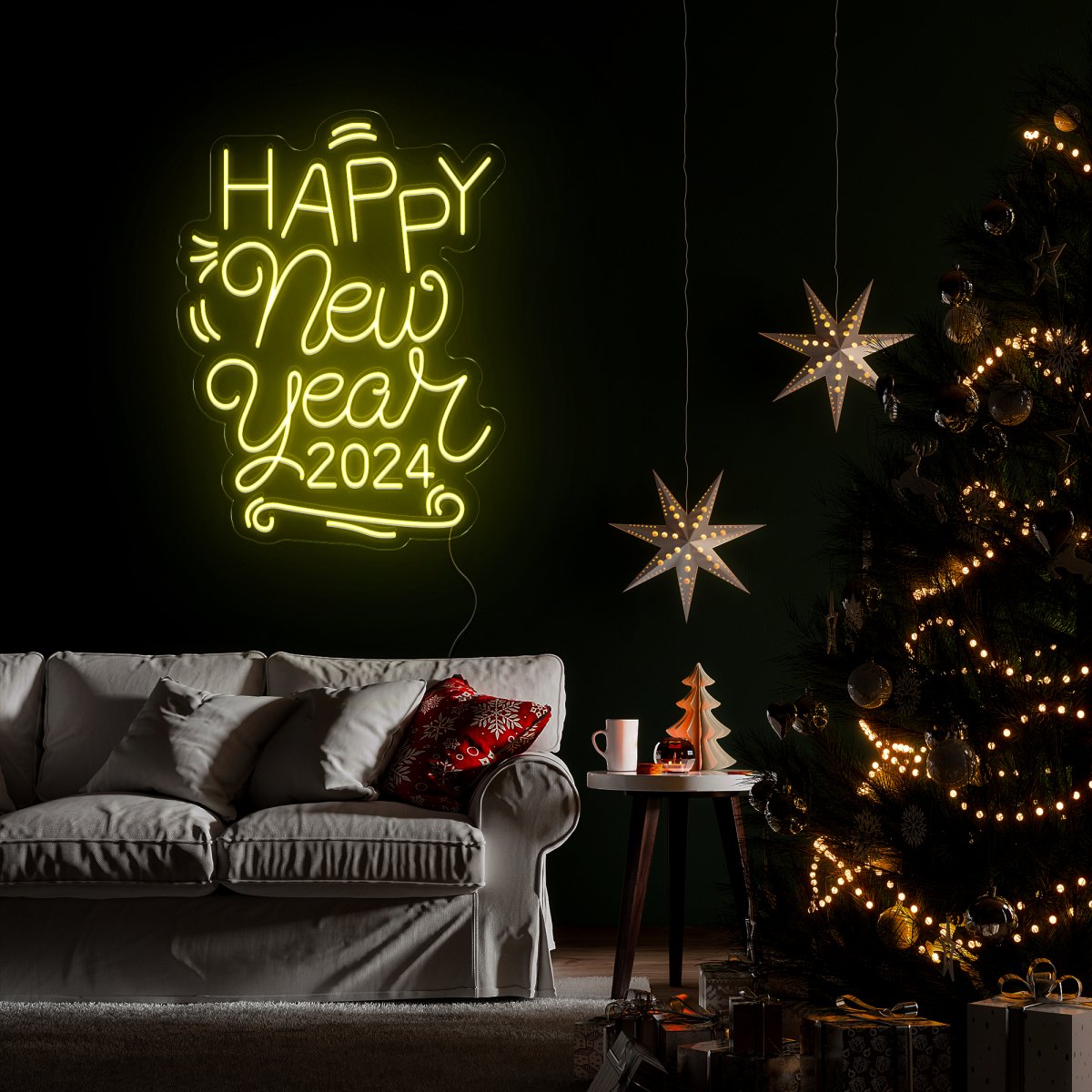 Happy New Year Neon Sign - Reels Custom