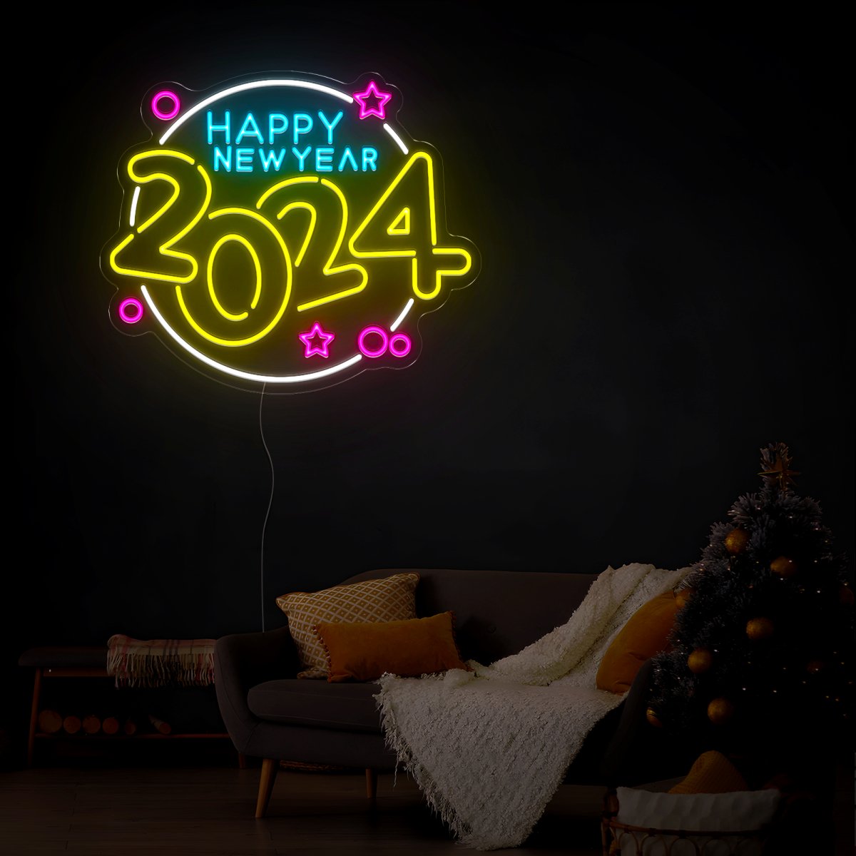 Happy New Year Neon Sign - Reels Custom