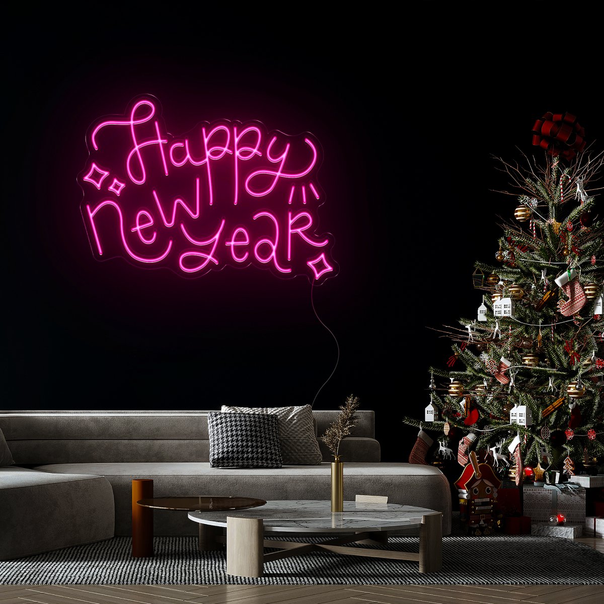 Happy New Year Neon Sign - Reels Custom