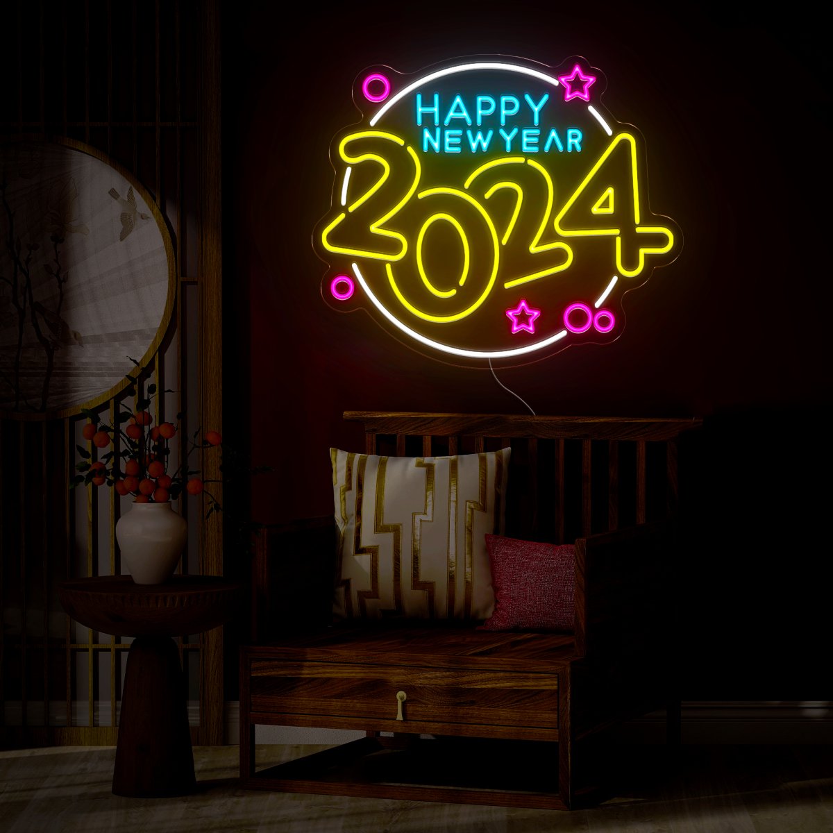 Happy New Year Neon Sign - Reels Custom