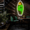 Hawaii Coconut tree Surfboard Neon Sign - Reels Custom