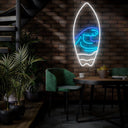 Hawaii Tsunami Surfboard Neon Sign - Reels Custom