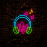 Headphones Neon Sign - Reels Custom