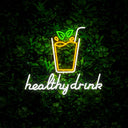 Healthy Drink Neon Sign - Reels Custom