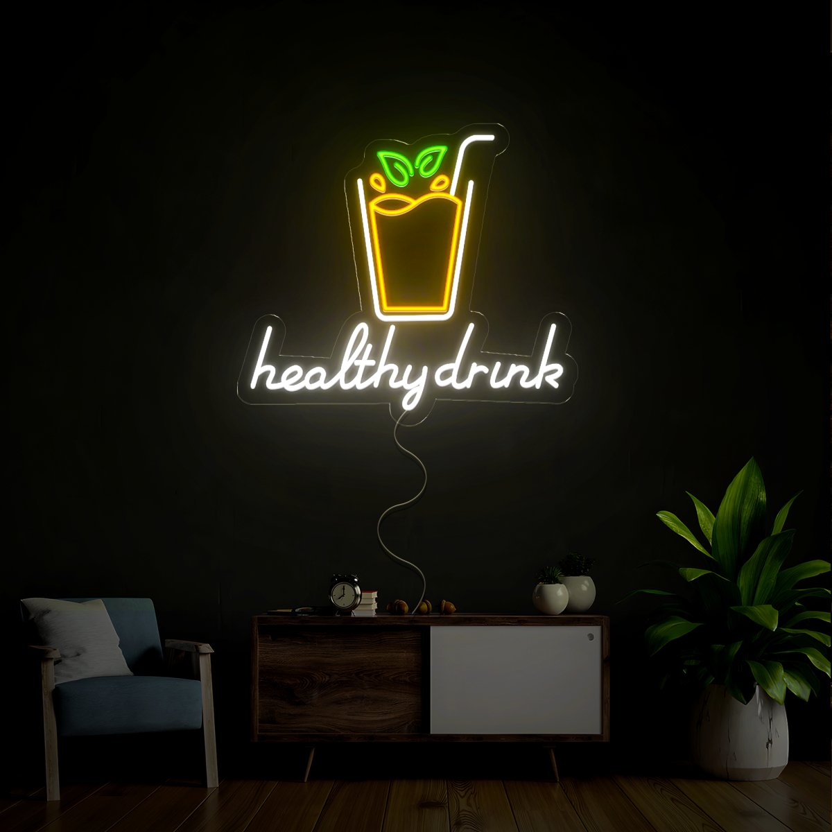 Healthy Drink Neon Sign - Reels Custom