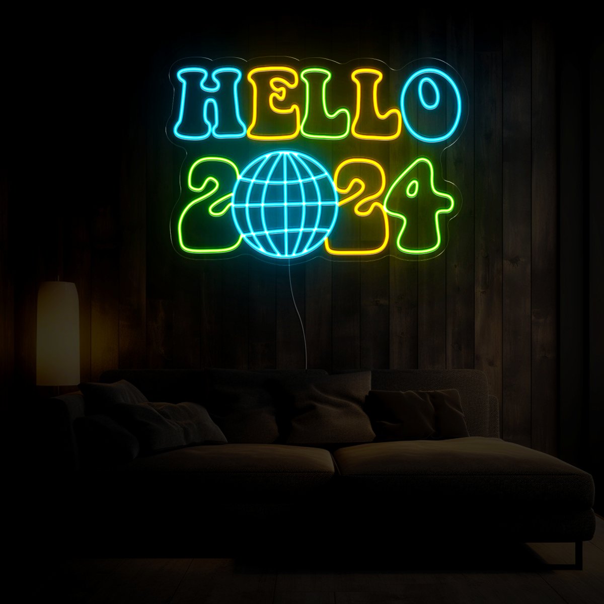 Hello 2024 Neon Sign - Reels Custom