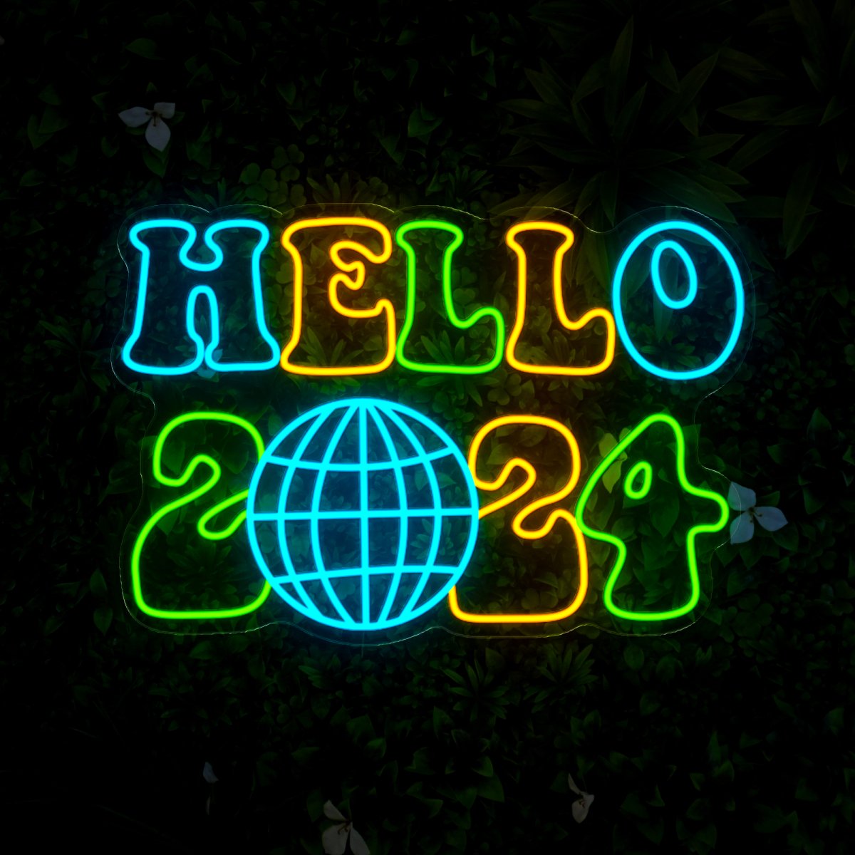 Hello 2024 Neon Sign - Reels Custom