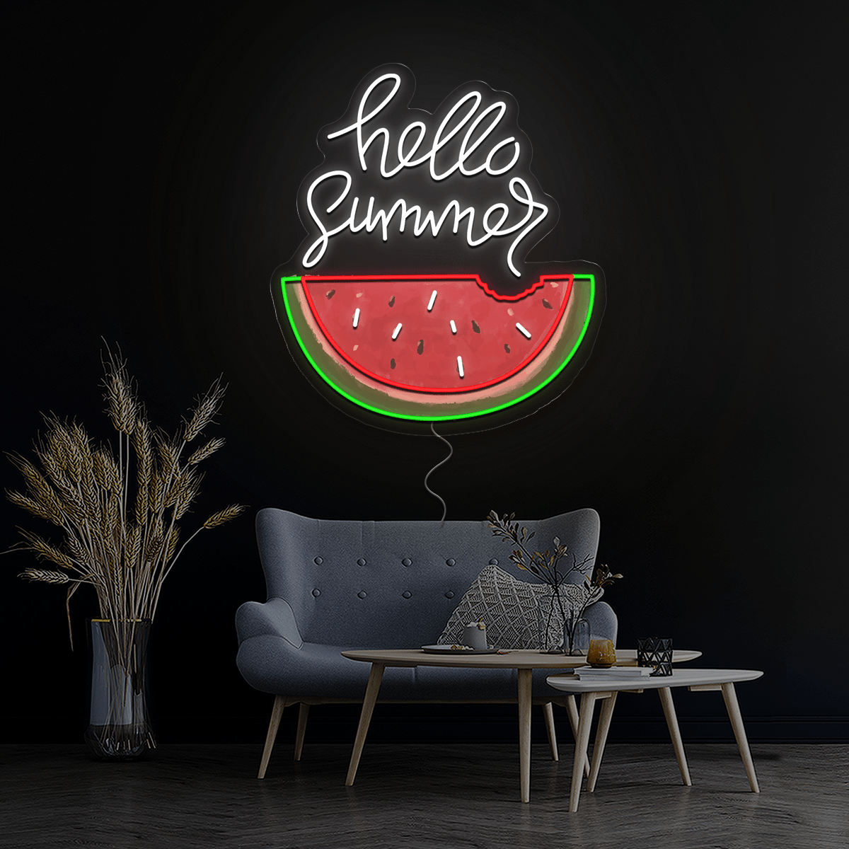 Hello Summer Artwork Neon Sign - Reels Custom