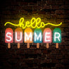 Hello Summer Artwork Neon Sign - Reels Custom