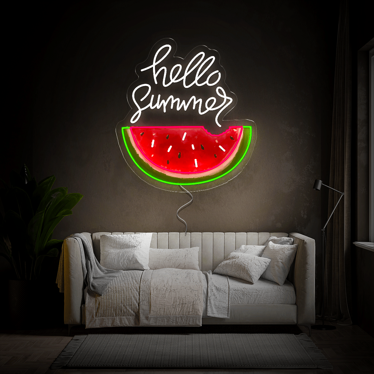 Hello Summer Artwork Neon Sign - Reels Custom