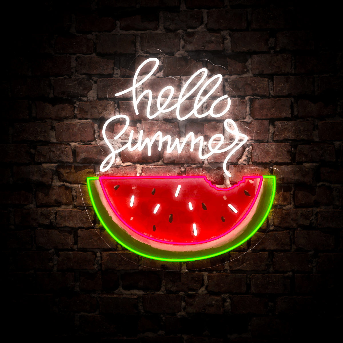 Hello Summer Artwork Neon Sign - Reels Custom