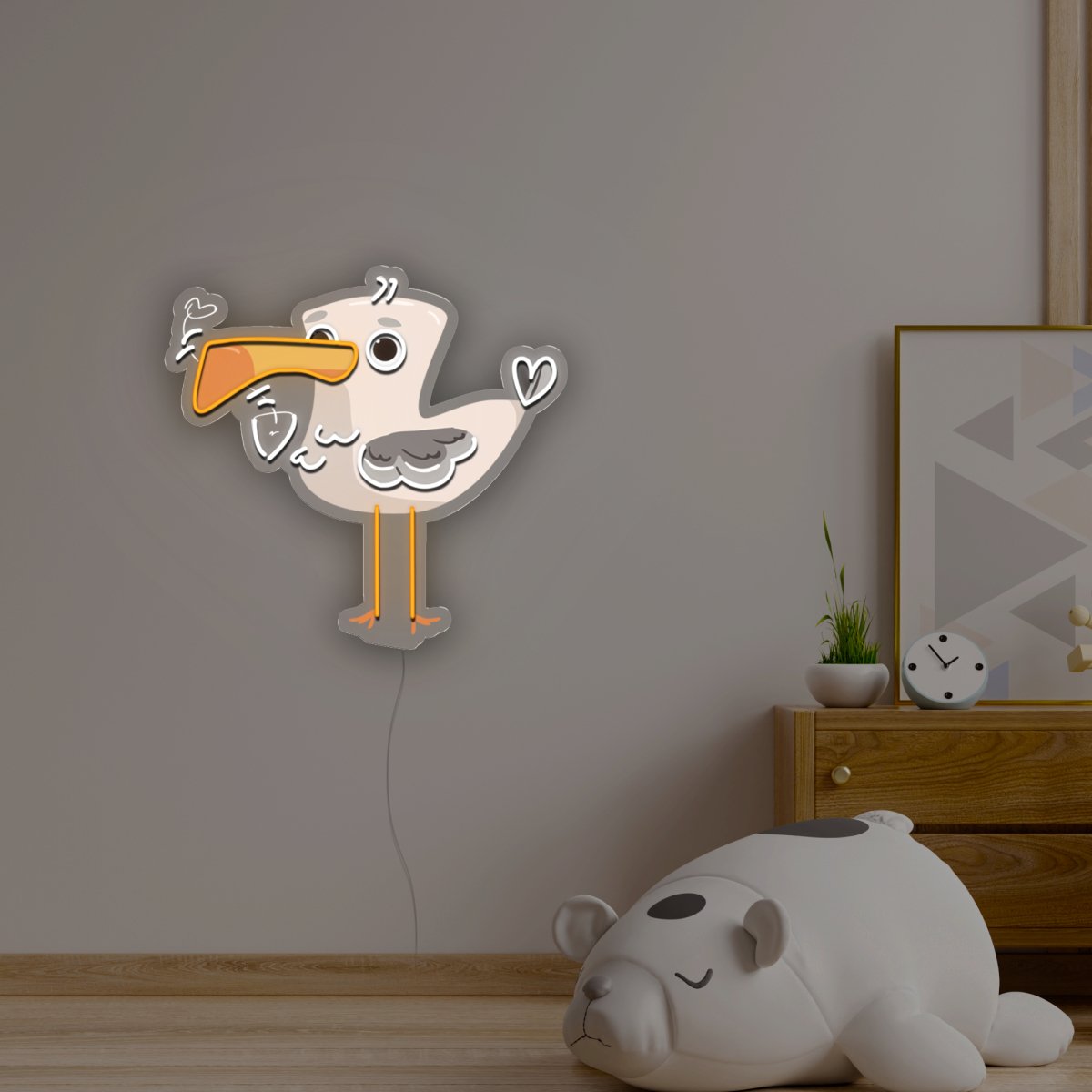 Heron Artwork Led Neon Sign - Reels Custom