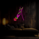 Holding A Rose Neon Sign - Reels Custom