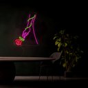 Holding A Rose Neon Sign - Reels Custom