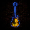 Hot Fire Blue Guitar Led Neon Sign - Reels Custom