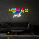 Human Pride Artwork Neon Sign - Reels Custom