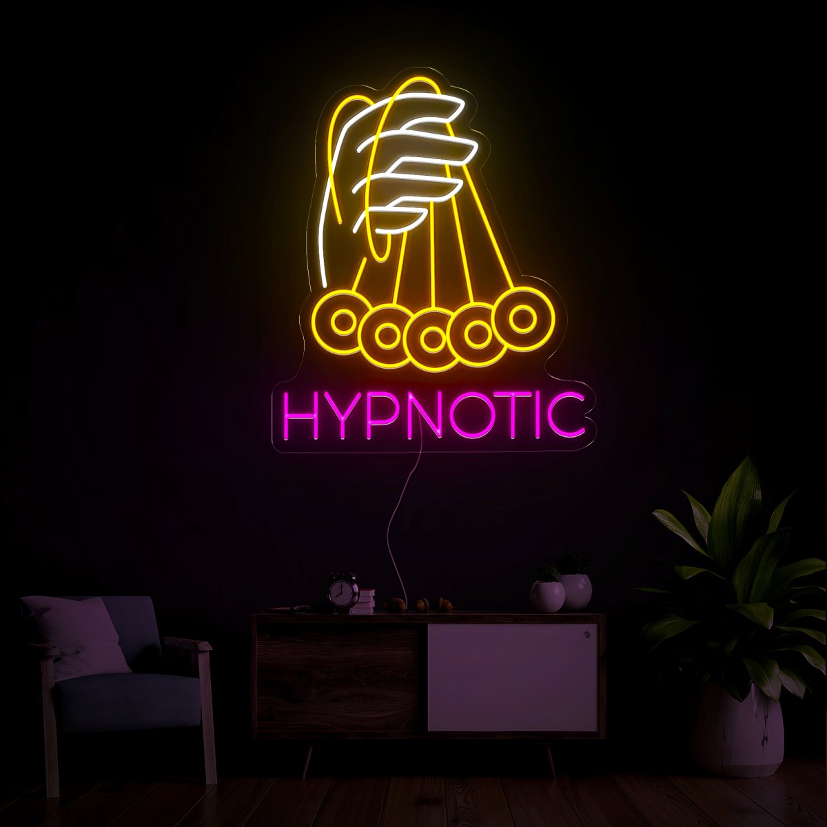 Hypnotize Hands Neon Sign - Reels Custom