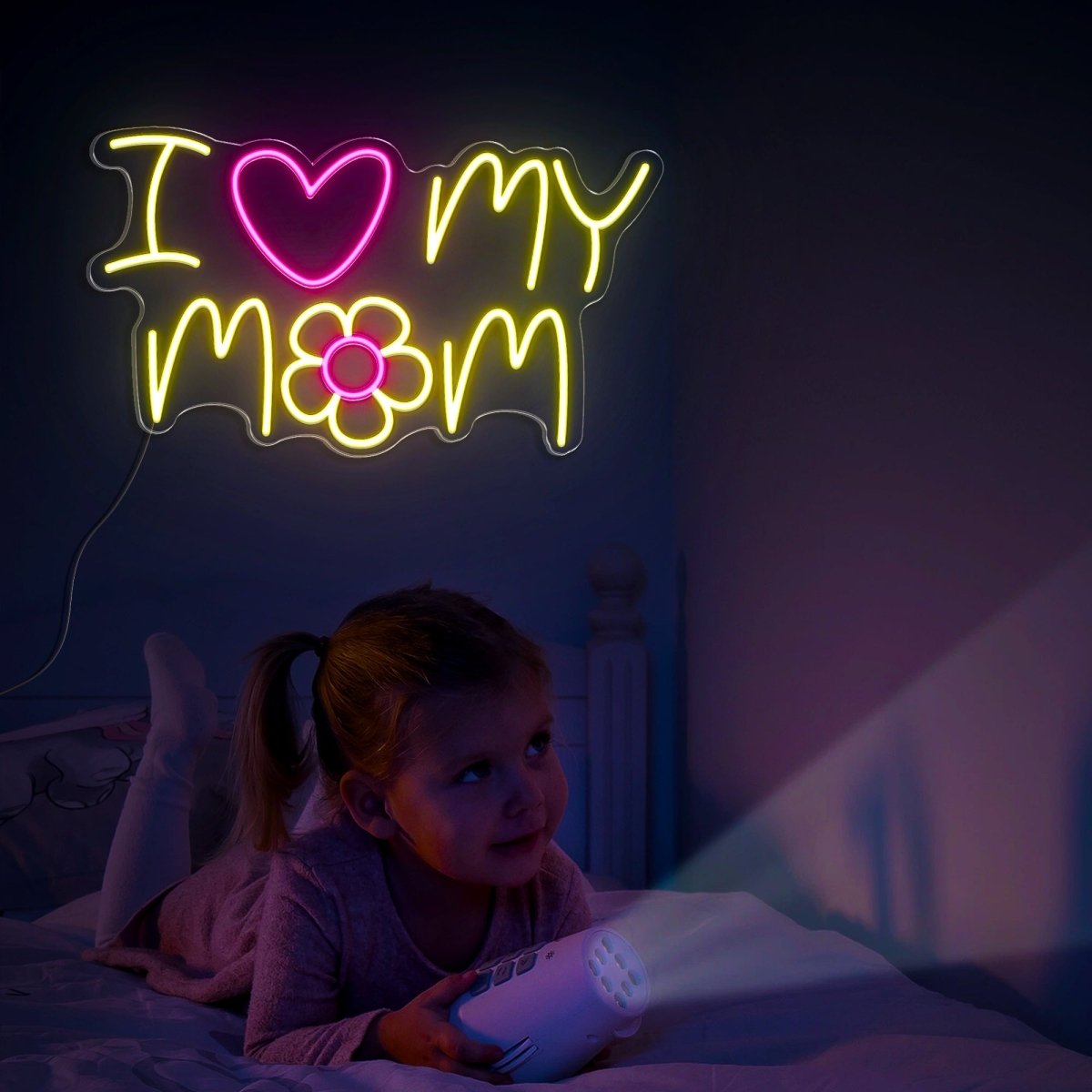 I Love My Mom Neon Sign - Reels Custom
